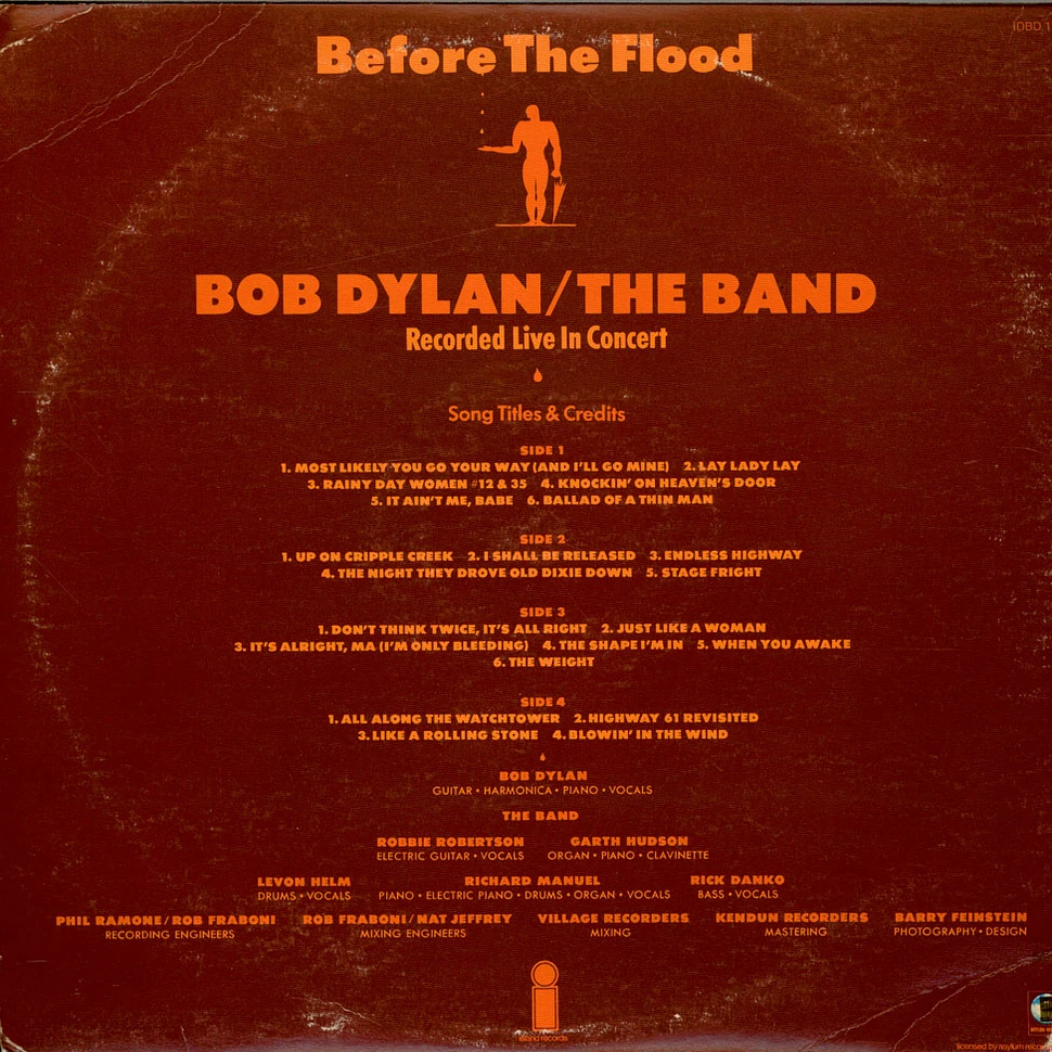 Bob Dylan / The Band - Before The Flood