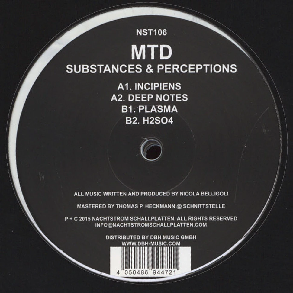 MTD - Substances & Perceptions