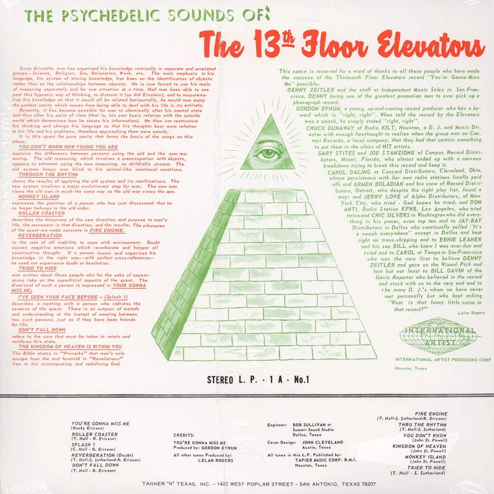 13th Floor Elevators - The 13th Floor Elevators 180 Gram Vinyl Edition