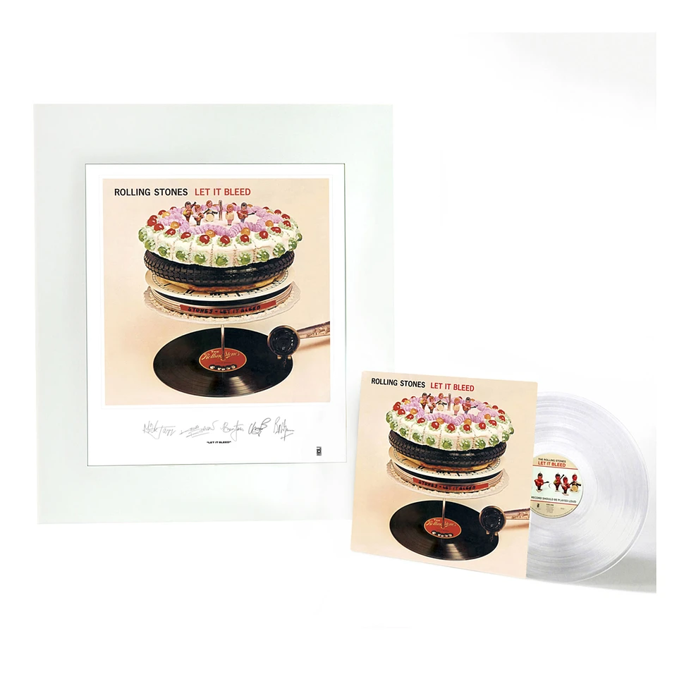 The Rolling Stones - Let It Bleed Clear Vinyl with Album Art Lithograph Edition