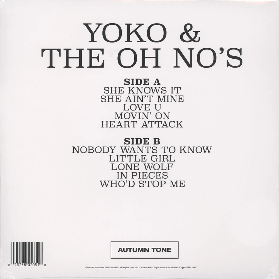 Yoko And The Oh No's - Yoko And The Oh No's