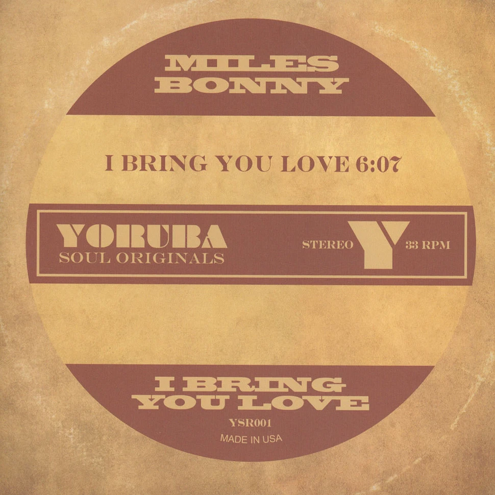 Miles Bonny - I Bring You Love