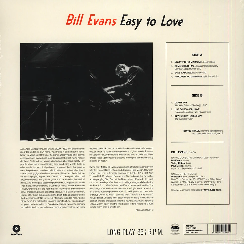 Bill Evans - Easy To Love