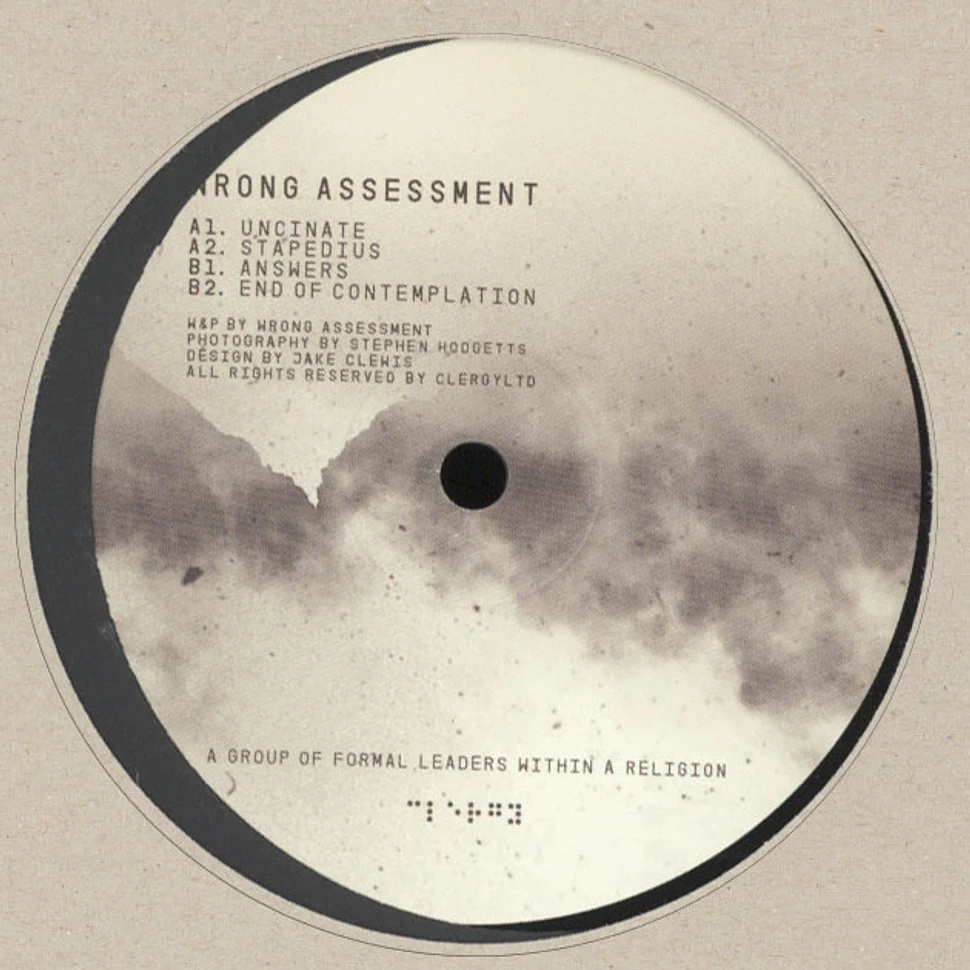 Wrong Assessment - End Of Contemplation EP