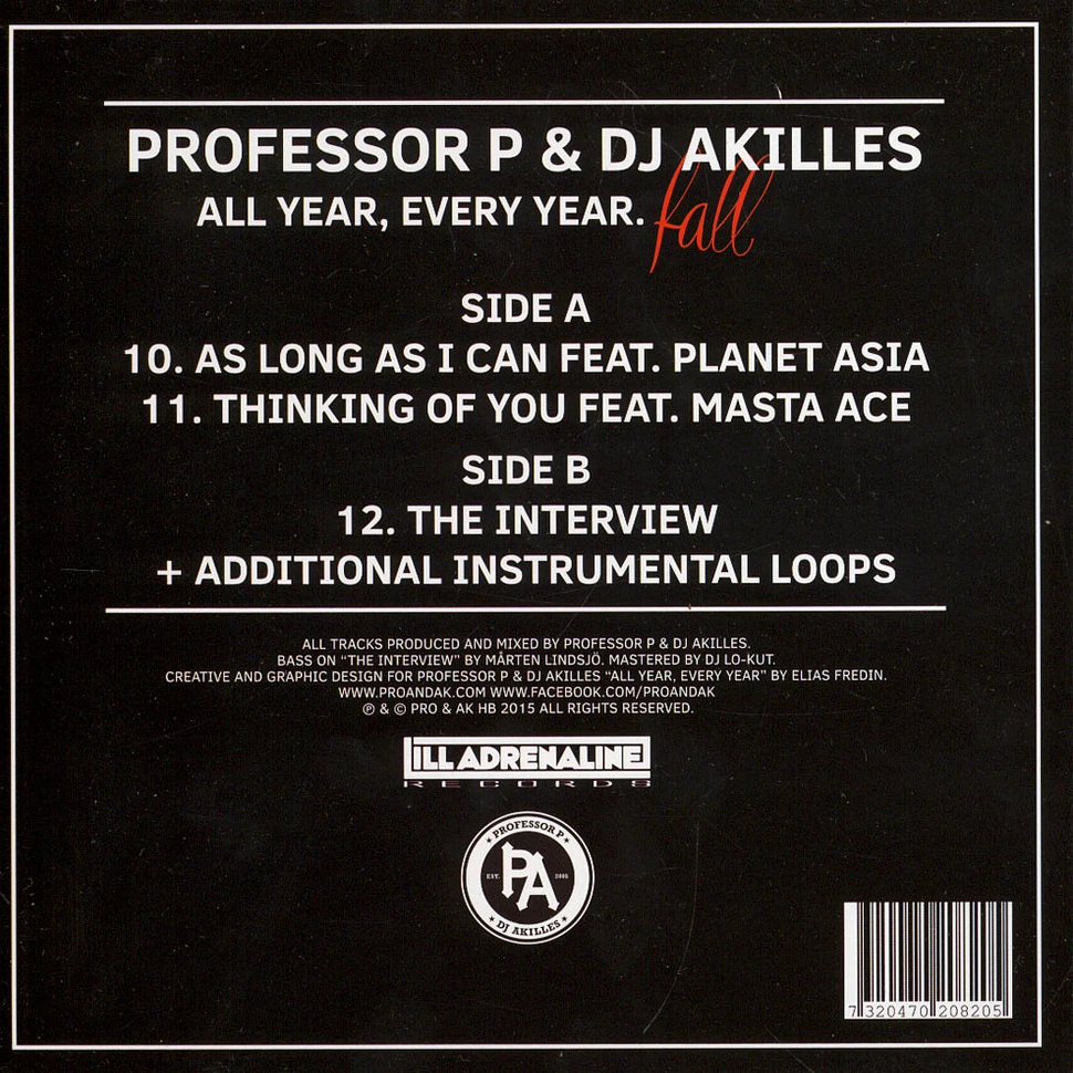 Professor P & DJ Akilles - All Year, Every Year: Fall EP