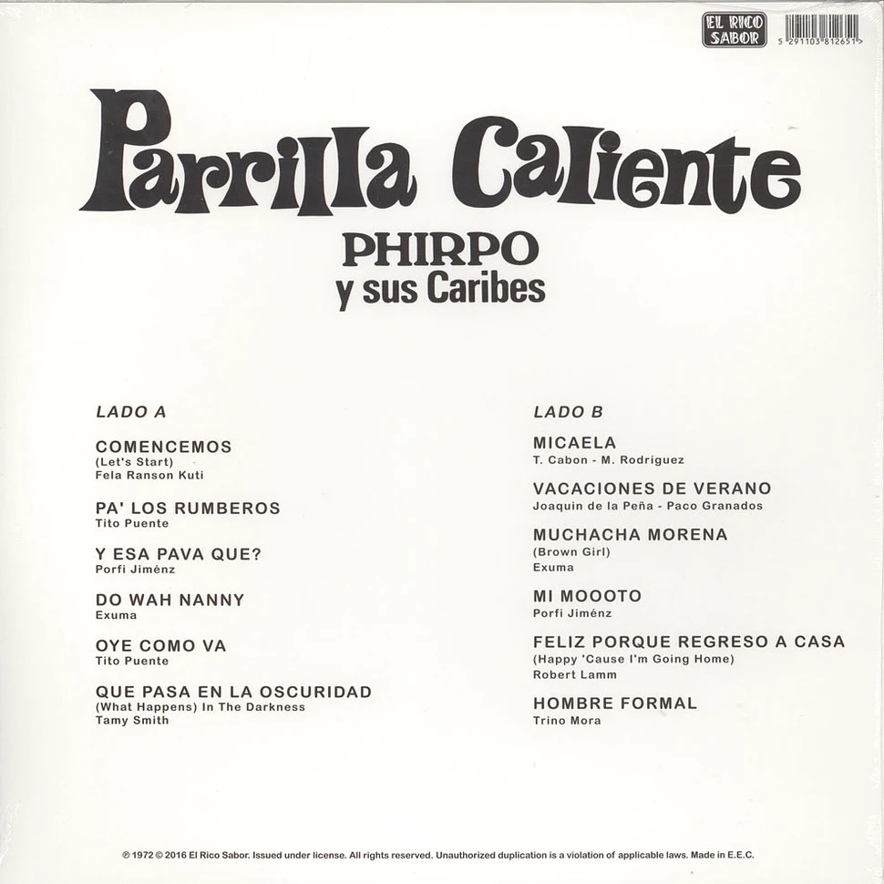 Phirpo Y Sus Caribes - Parrilla Caliente