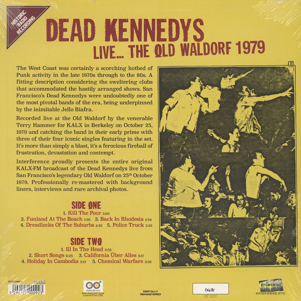 Dead Kennedys - Live ... The Old Waldorf 1979