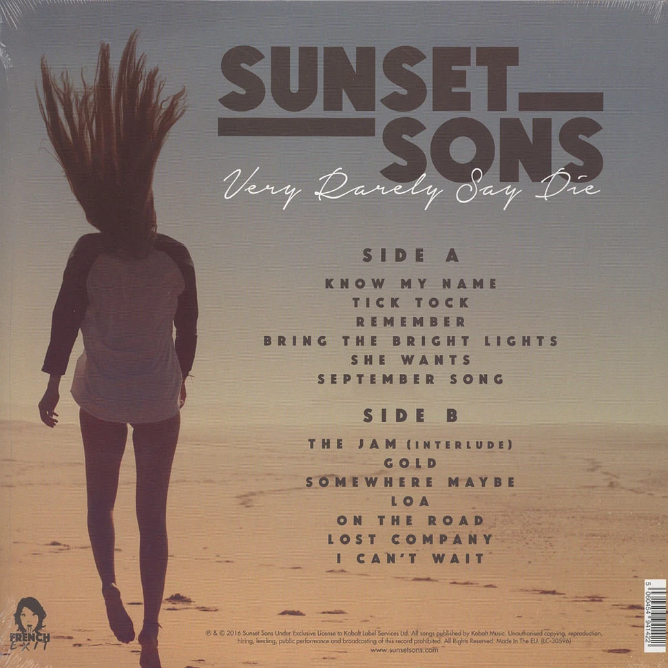 Sunset Sons - Very Rarely Say Die