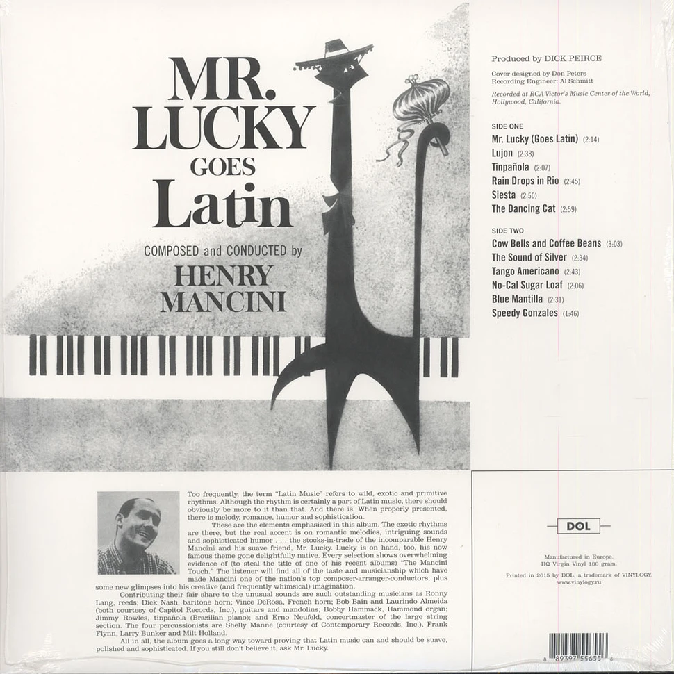 Henry Mancini - OST Mr. Lucky Goes Latin 180g Dark Blue Vinyl Edition