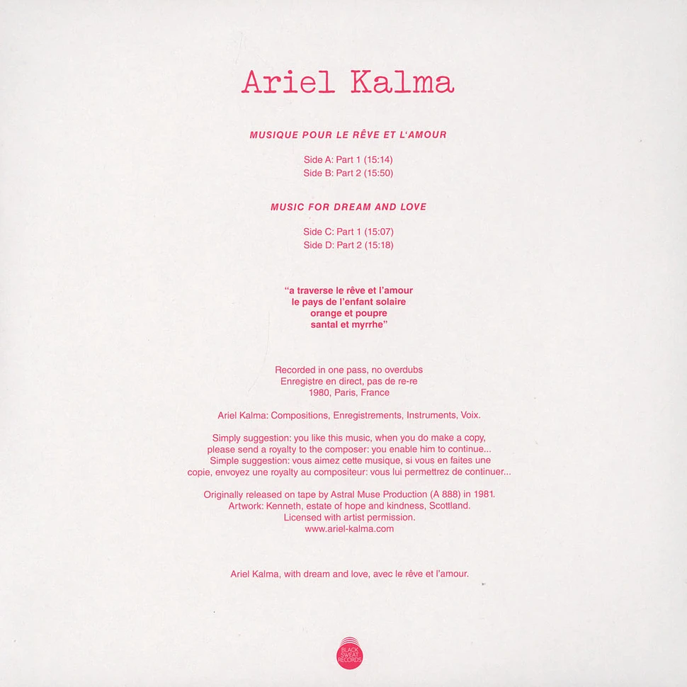 Ariel Kalma - Musique Pour Le Reve Et L'Amour