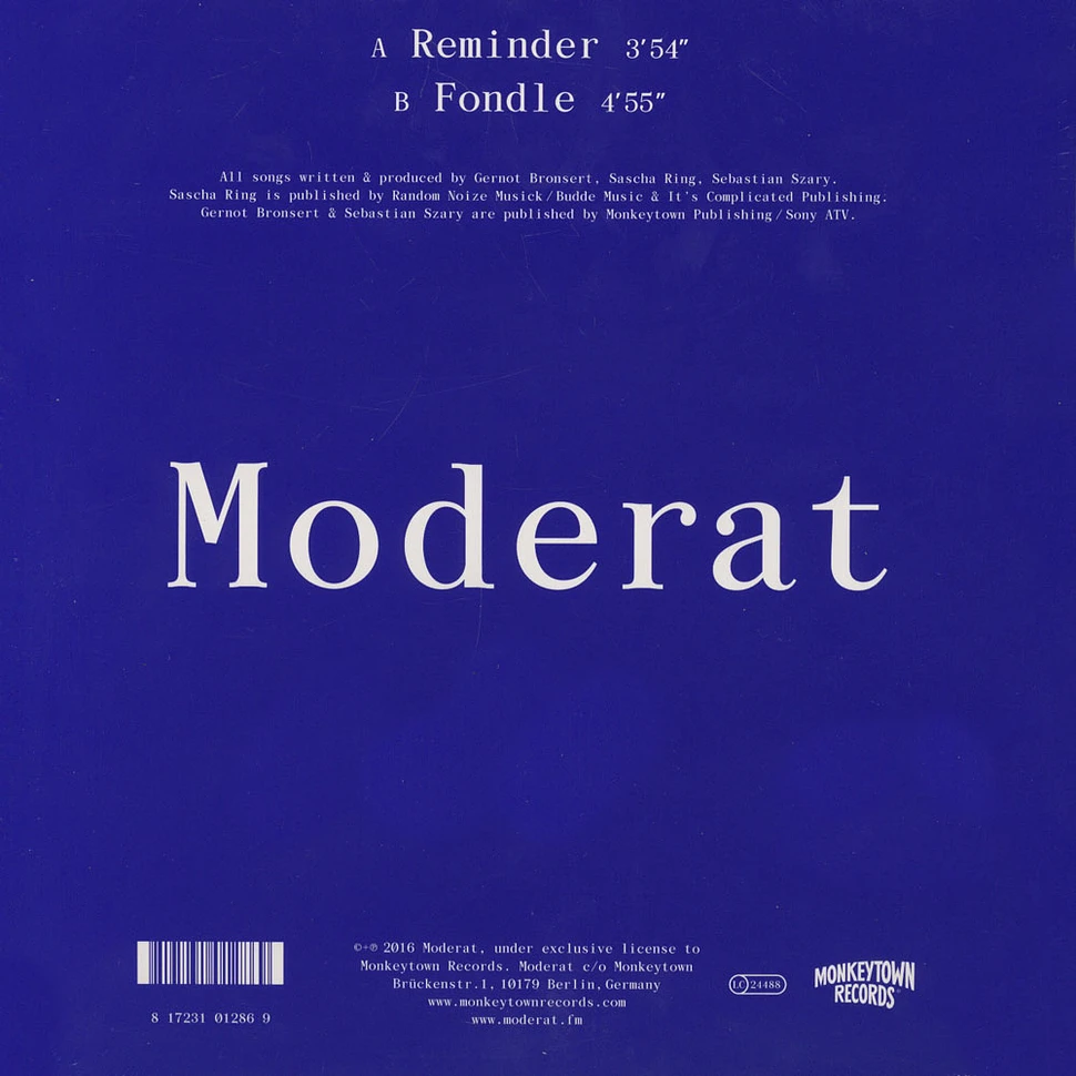 Moderat (Apparat & Modeselektor) - Reminder