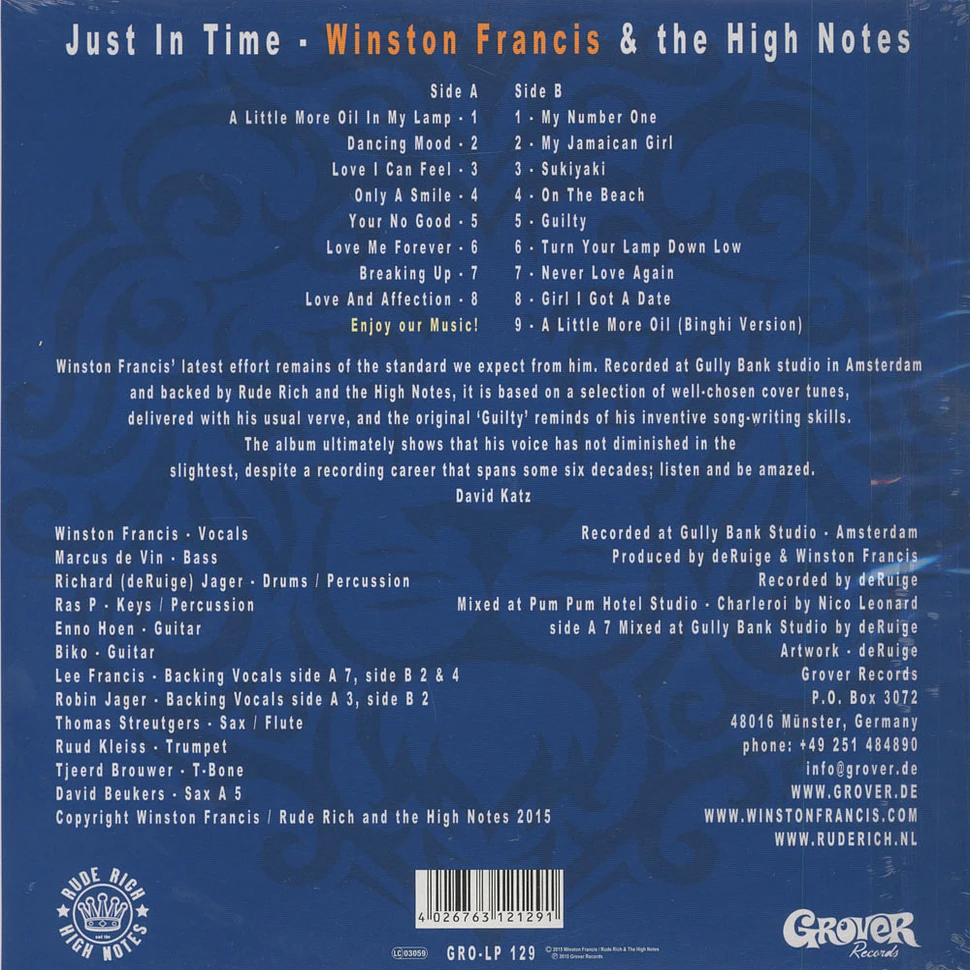 Winston Francis & The High Notes - Just In Time