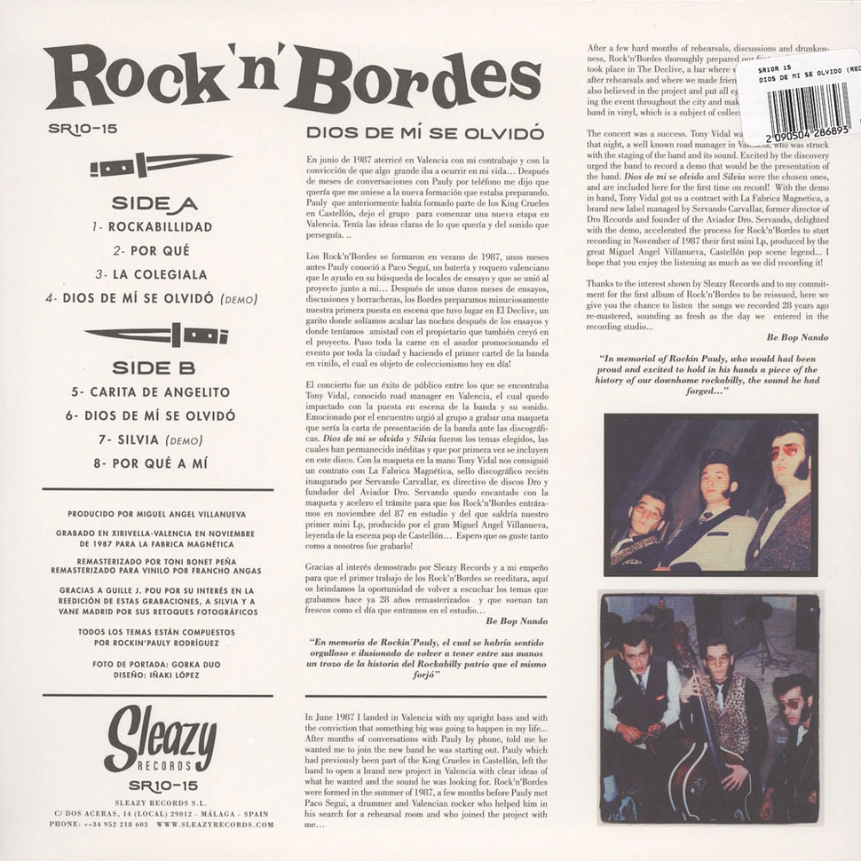 Rock 'N' Borders - Dios De Mi Se Olvido Red Vinyl Edition