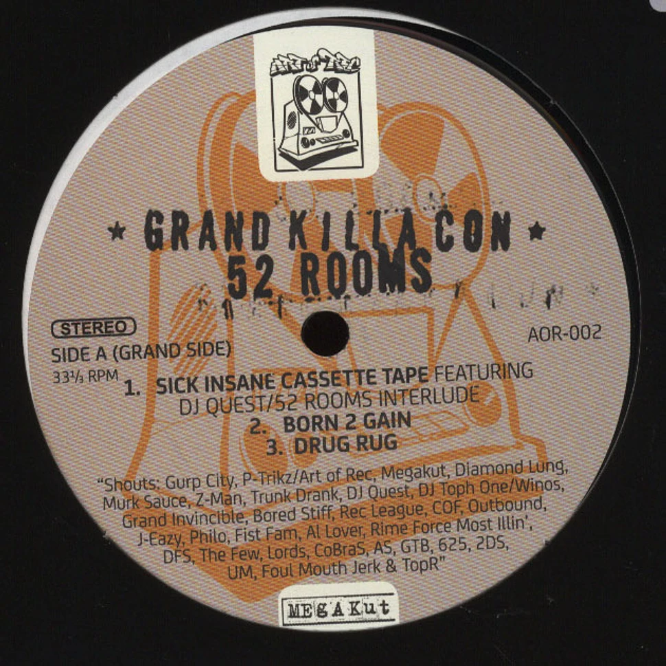 Grand Killa Con (Brycon & Luke Sick) - 52 Rooms Black Vinyl Edition