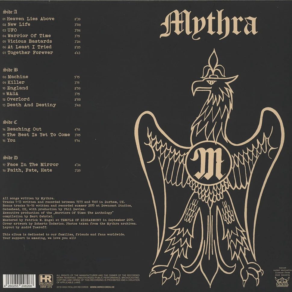 Mythra - Warriors Of Time Black Vinyl Edition