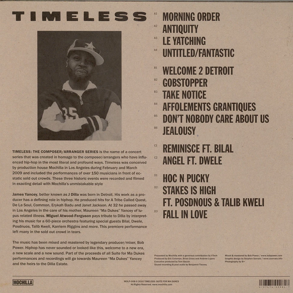 Miguel Atwood-Ferguson - Mochilla Presents Timeless: Suite For Ma Dukes - The Music Of James "J Dilla" Yancey