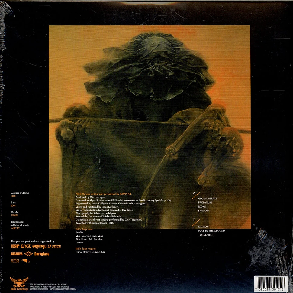 Kampfar - Profan Yellow Vinyl Edition