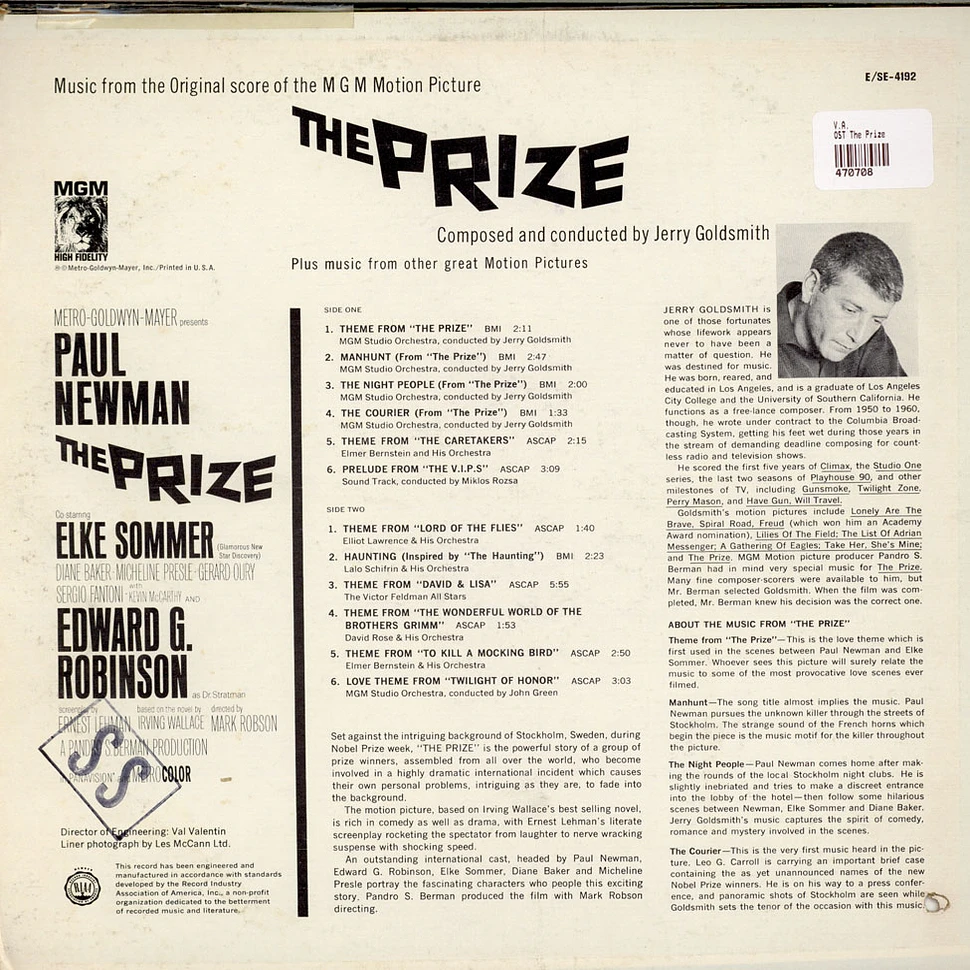 V.A. - The Prize Plus Music From These Other Great Motion Pictures