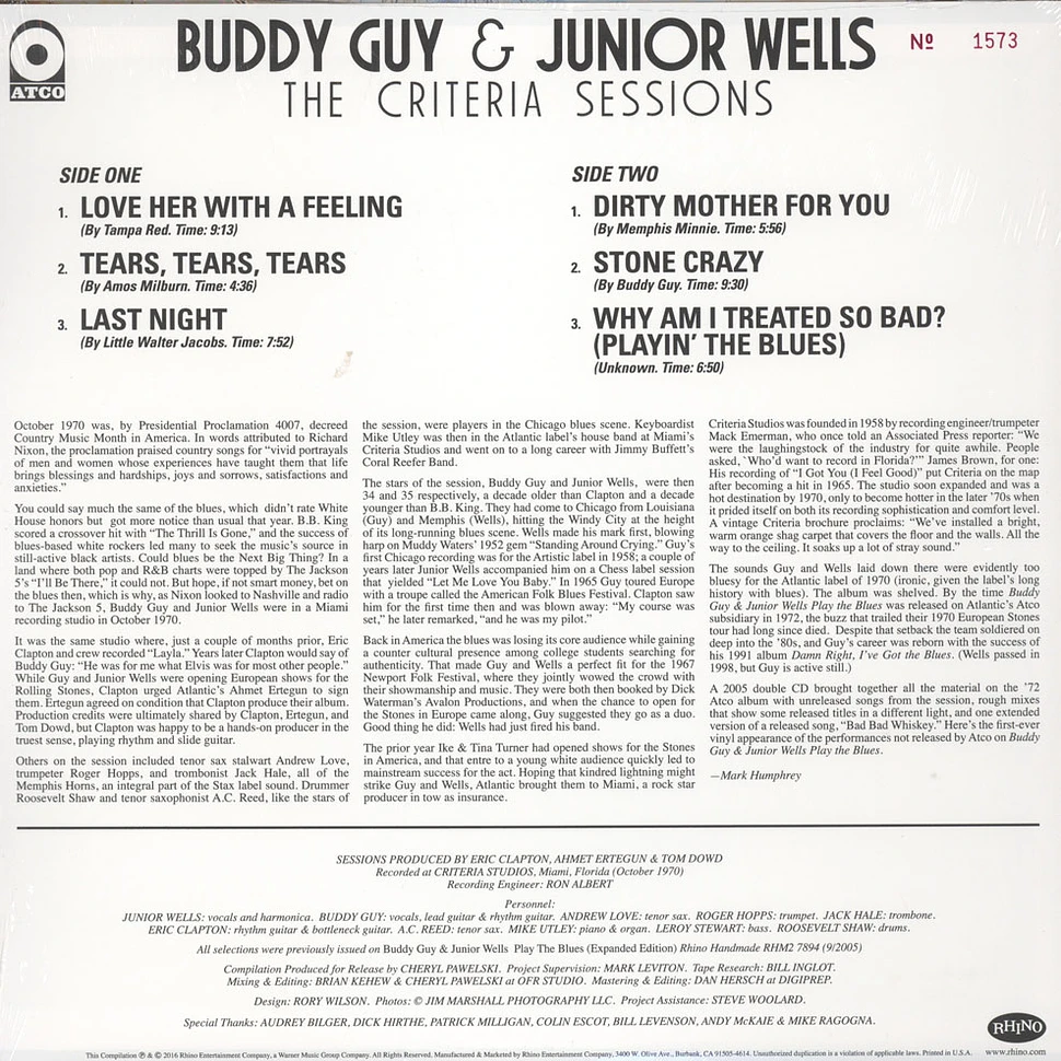 Buddy Guy & Junior Wells - The Criteria Sessions