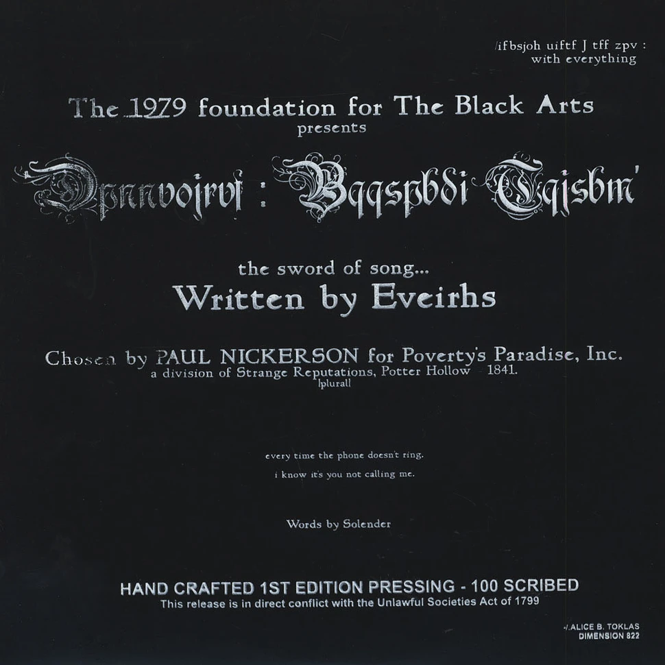 1979 Foundation For The Black Arts - Eveirhs