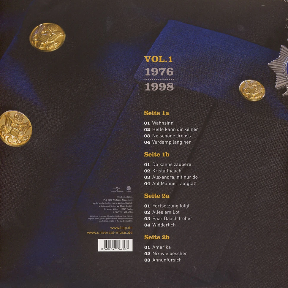 Niedeckens BAP - Die Beliebtesten Lieder Volume 1 (1976 - 1998)