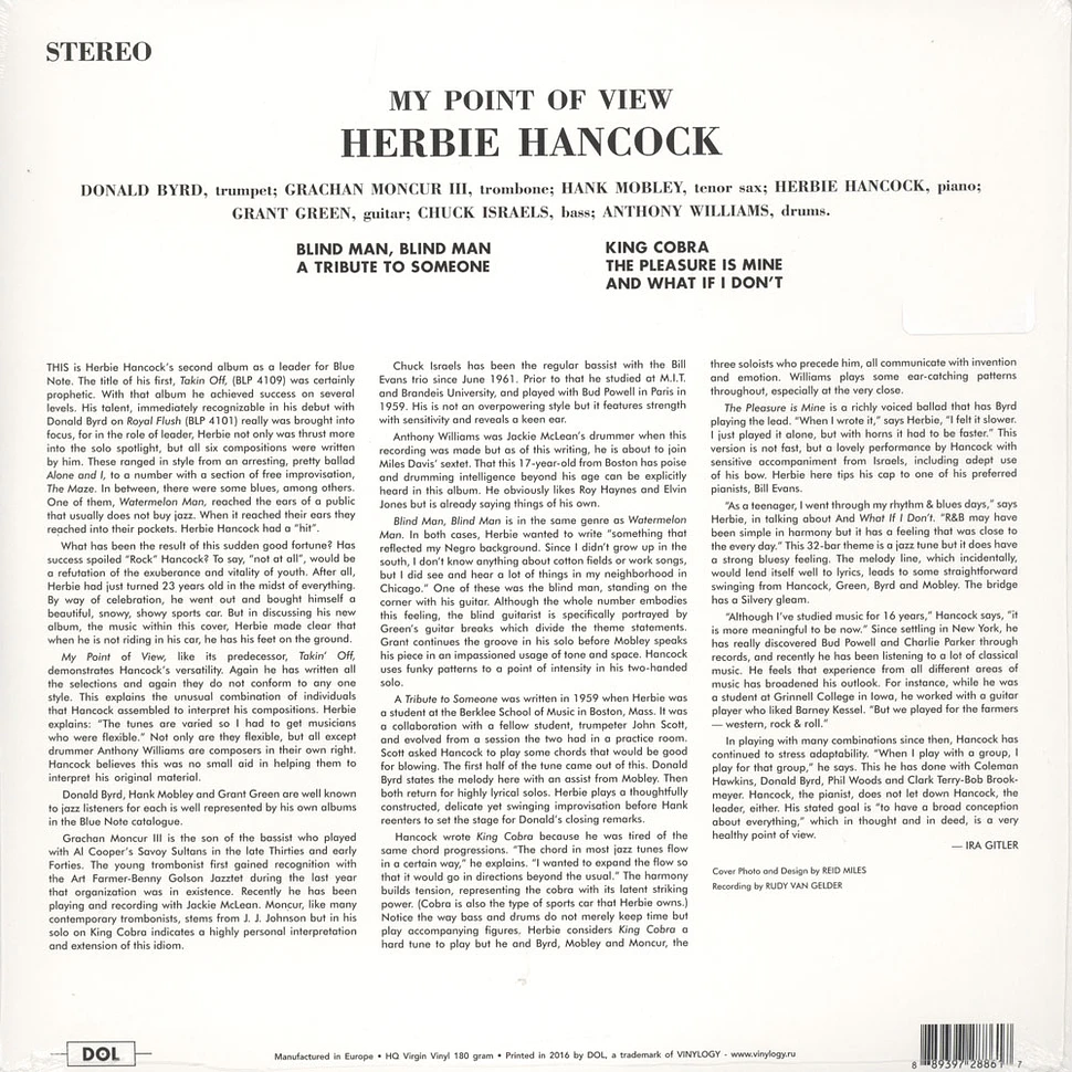 Herbie Hancock - My Point Of View 180g Vinyl Edition