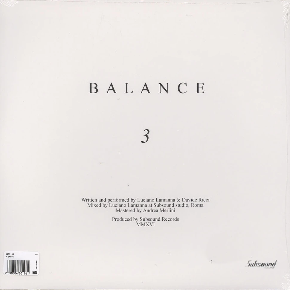 Balance - 3 Red Vinyl Edition