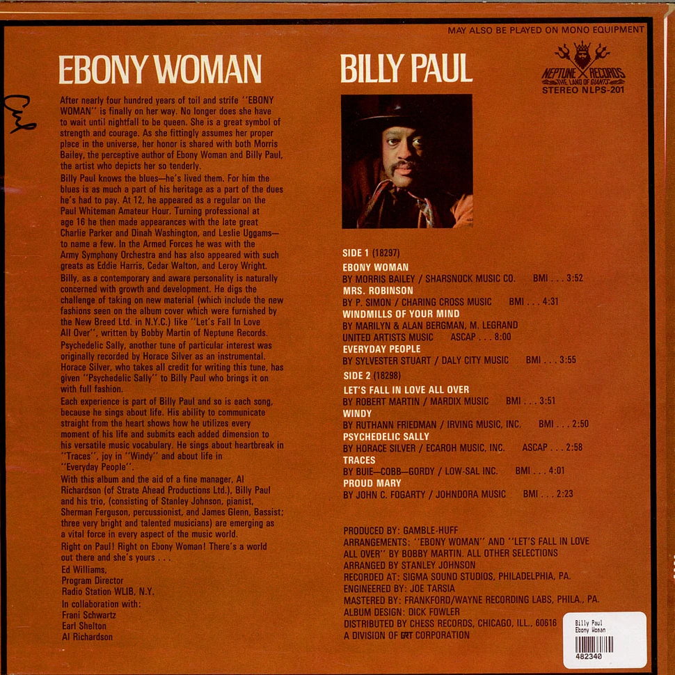 Billy Paul - Ebony Woman