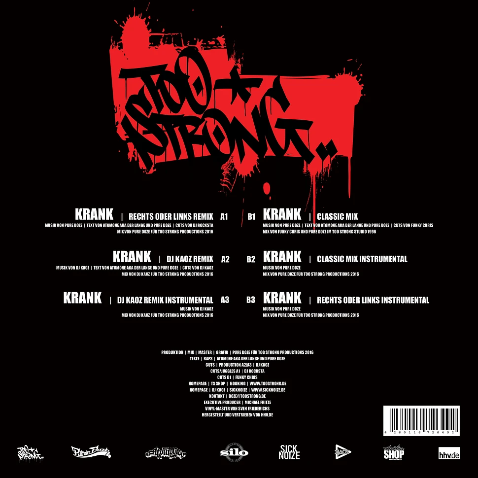 Too Strong - Krank Red Vinyl Edition