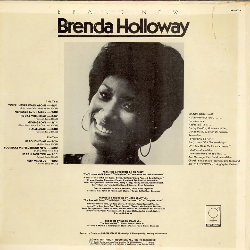 Brenda Holloway - Brand New !