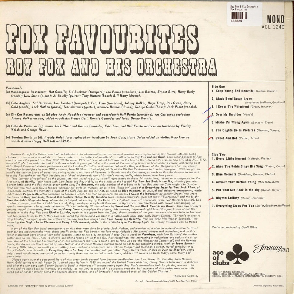 Roy Fox & His Orchestra - Fox Favourites