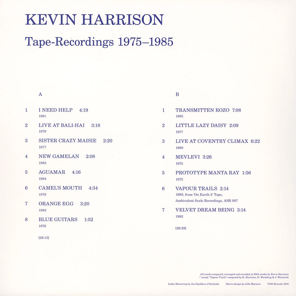 Kevin Harrison - Tape Recordings 1975-1985