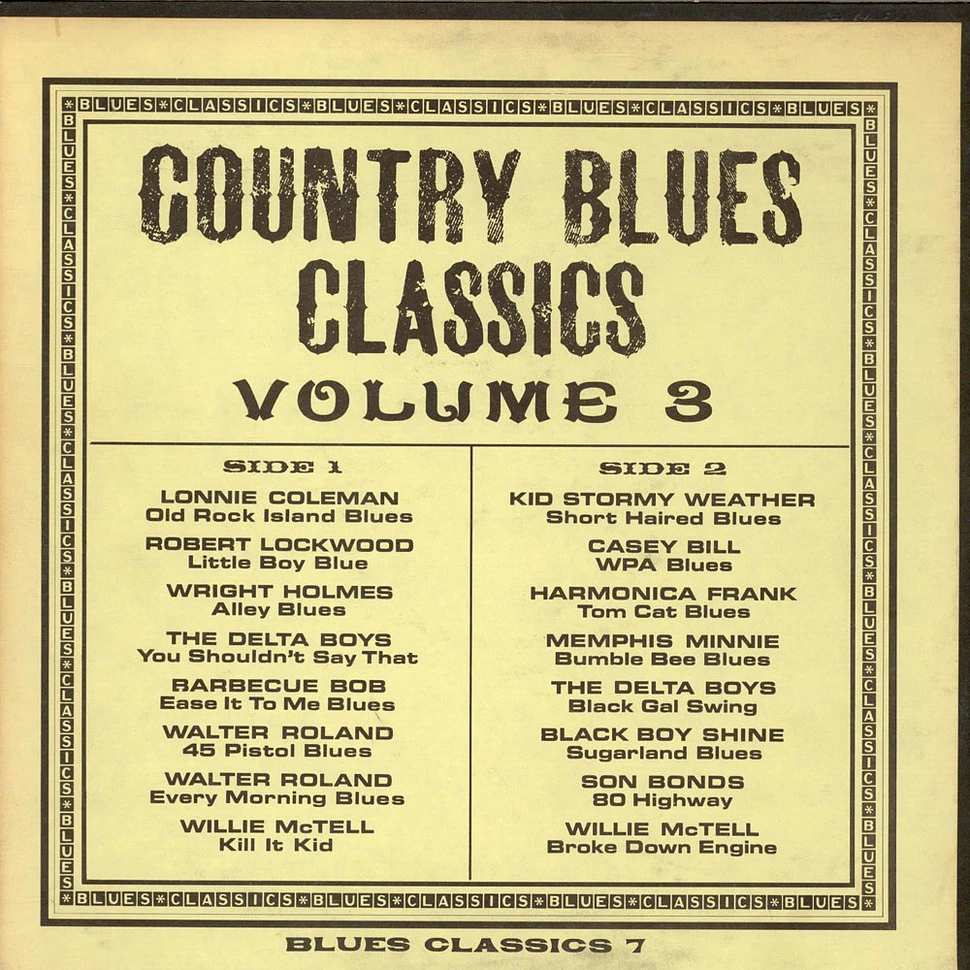 V.A. - Country Blues Classics Volume 3