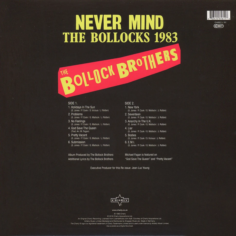 The Bollock Brothers - Never Mind The Bollocks 1983