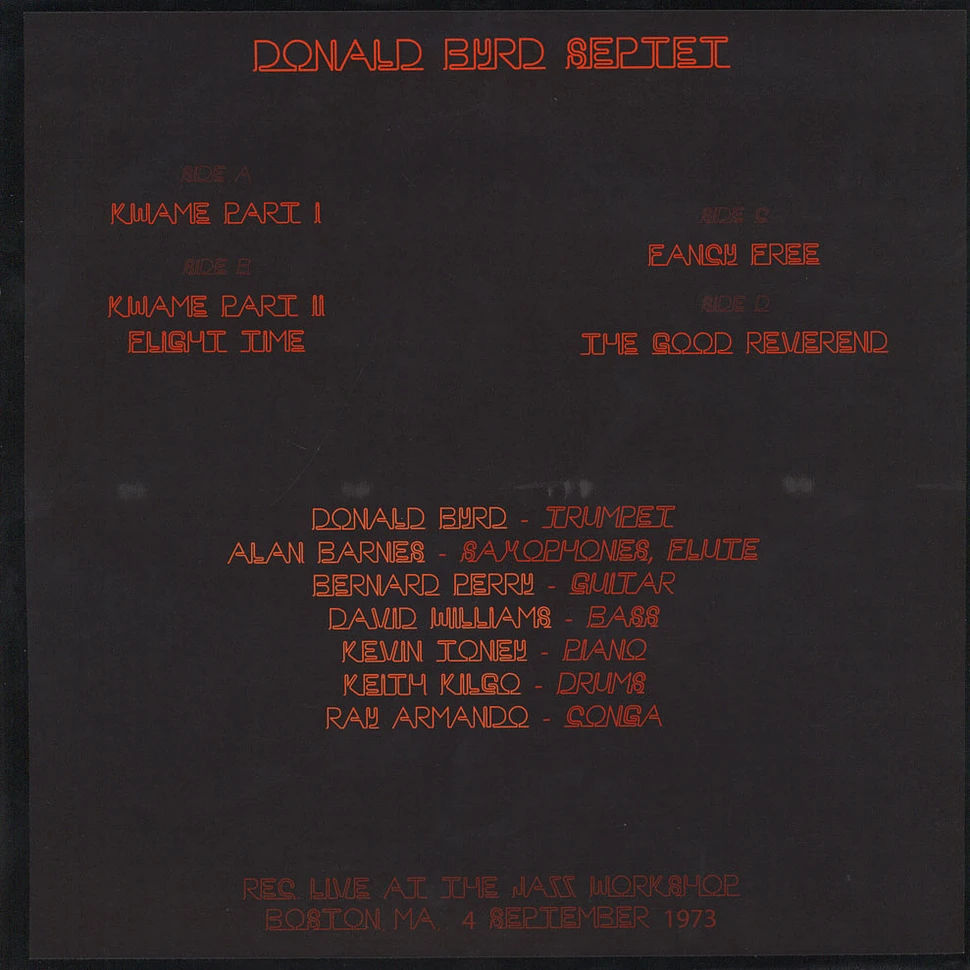 Donald Byrd - Live at the Jazz Workshop, Boston