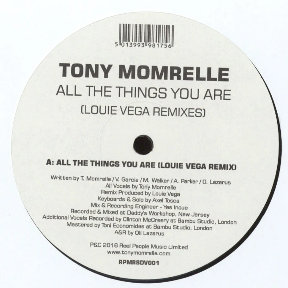 Tony Momrelle - All The Things You Are Louie Vega Remixes