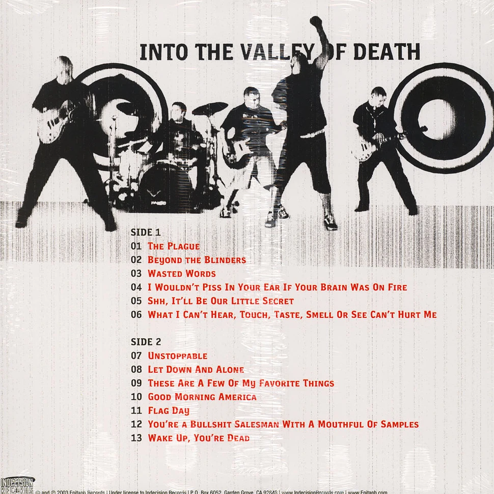 Death By Stereo - Into The Valley Of Death Colored Vinyl Edition