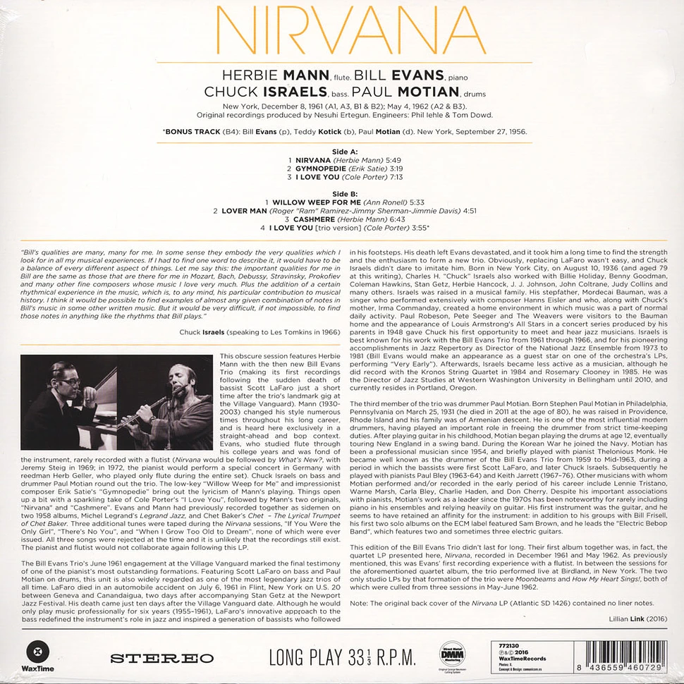 Herbie Mann & The Bill Evans Trio - Nirvana
