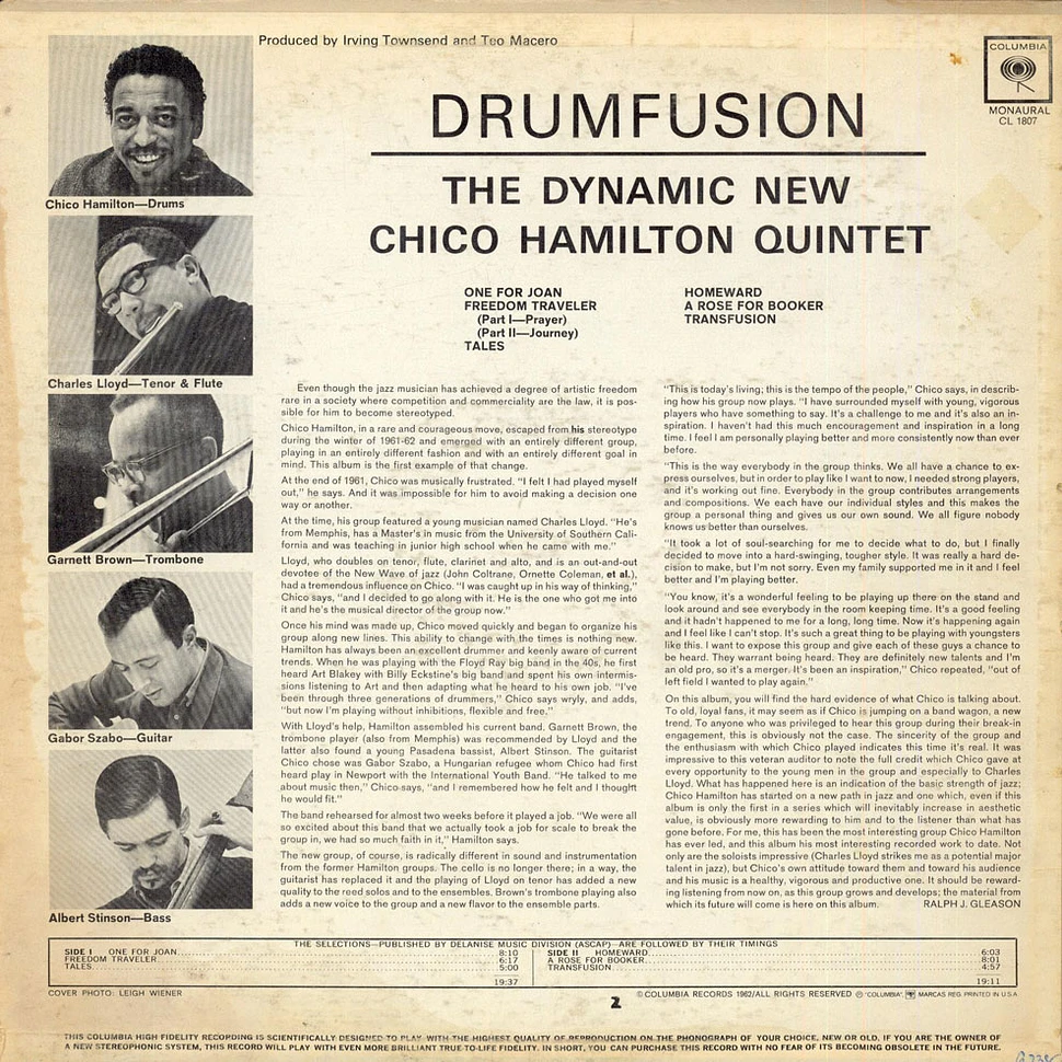 The Chico Hamilton Quintet - Drumfusion