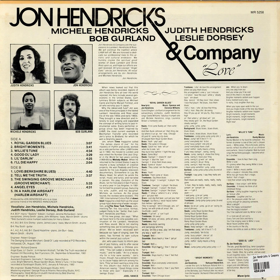 Jon Hendricks & Company - Love