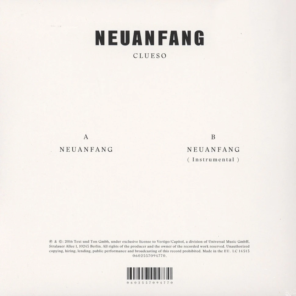 Clueso - Neuanfang Signed Edition