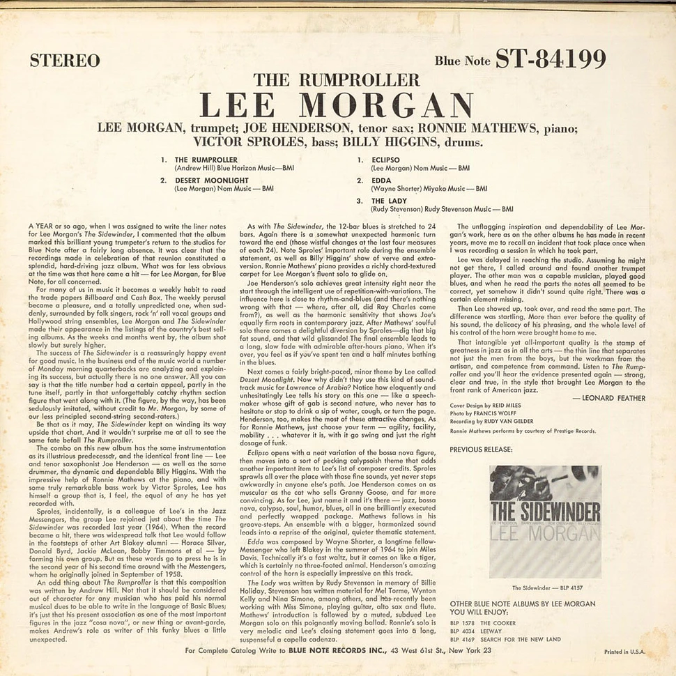 Lee Morgan - The Rumproller