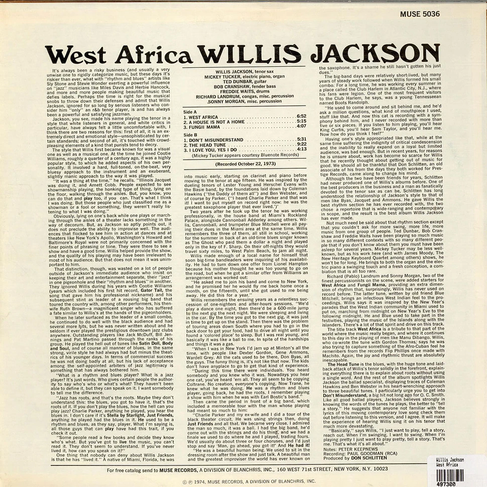 Willis Jackson - West Africa