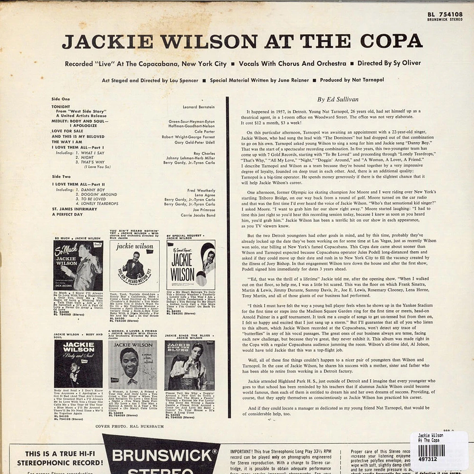 Jackie Wilson - Jackie Wilson At The Copa