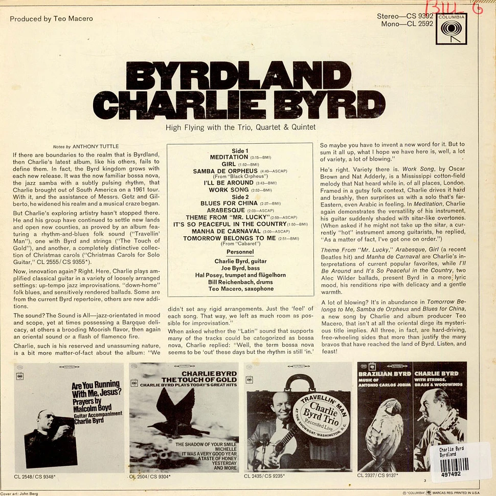 Charlie Byrd - Byrdland