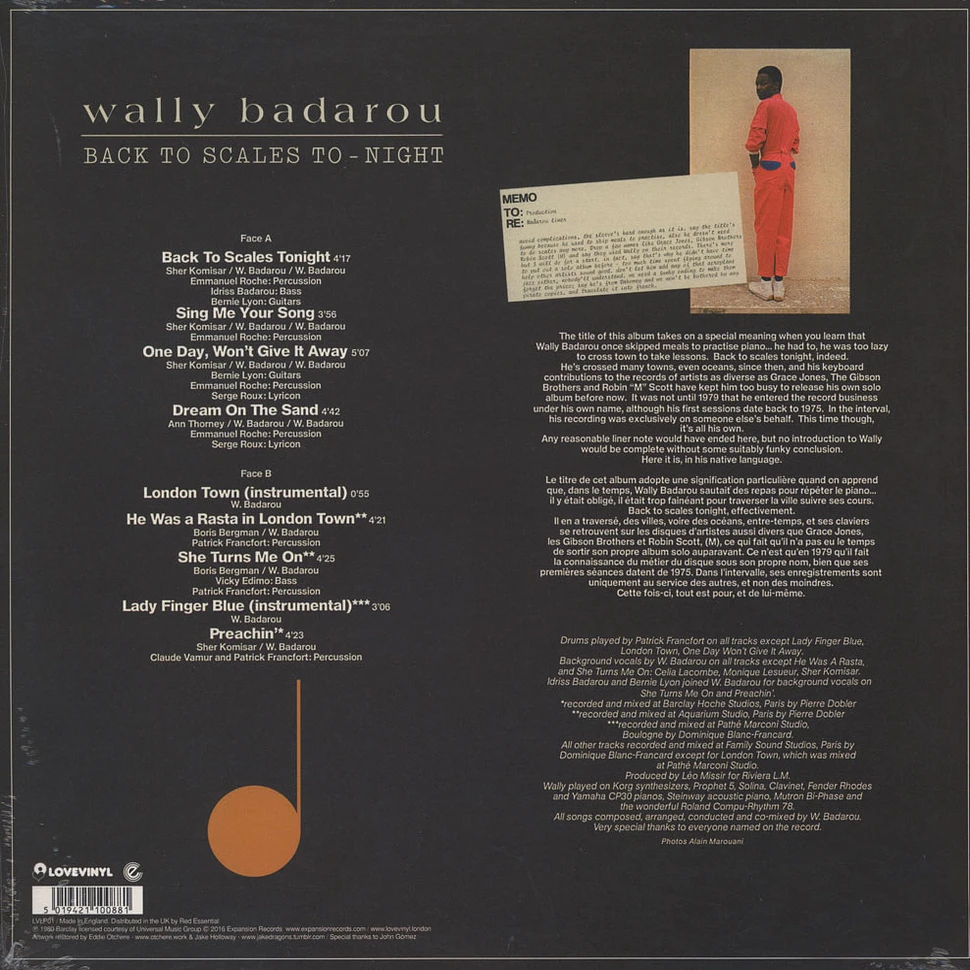 Wally Badarou - Back To Scales To-Night Remastered Edition