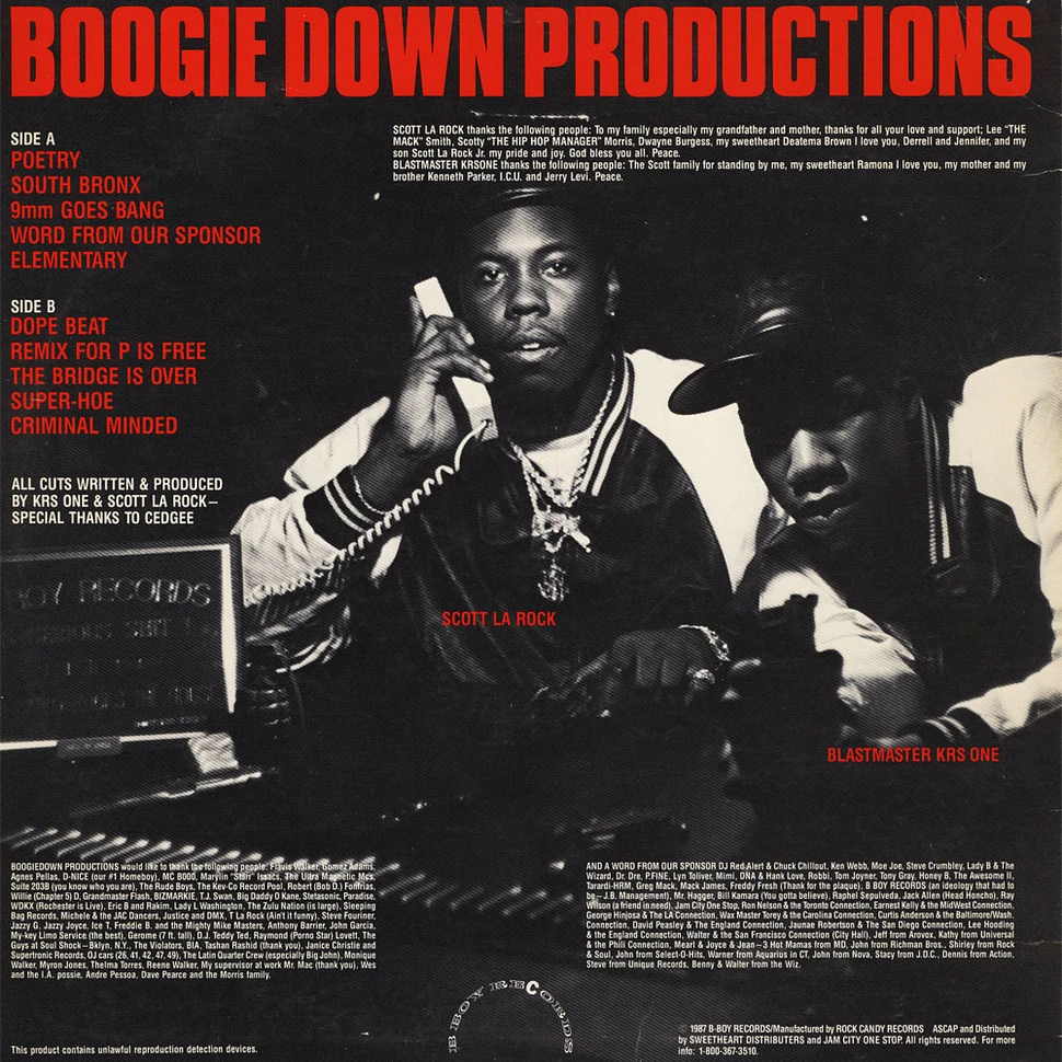 Boogie Down Productions - Criminal Minded