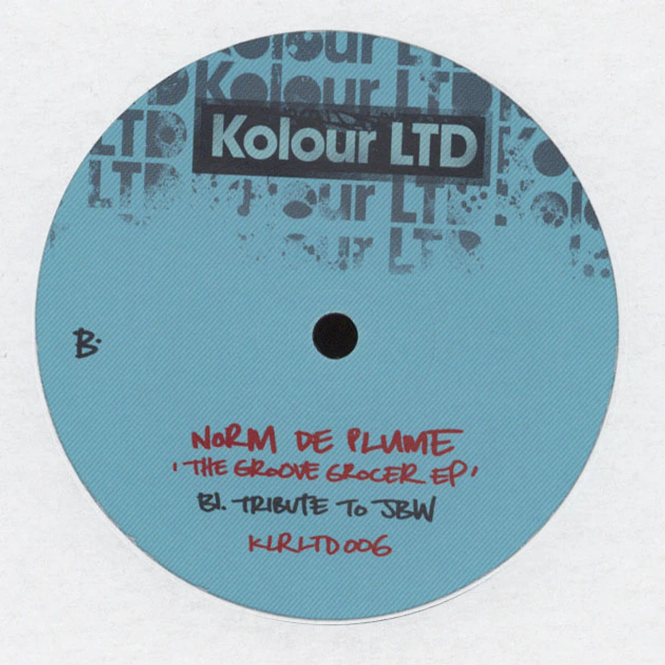 Norm De Plume - The Groove Grocer EP Black Vinyl Edition