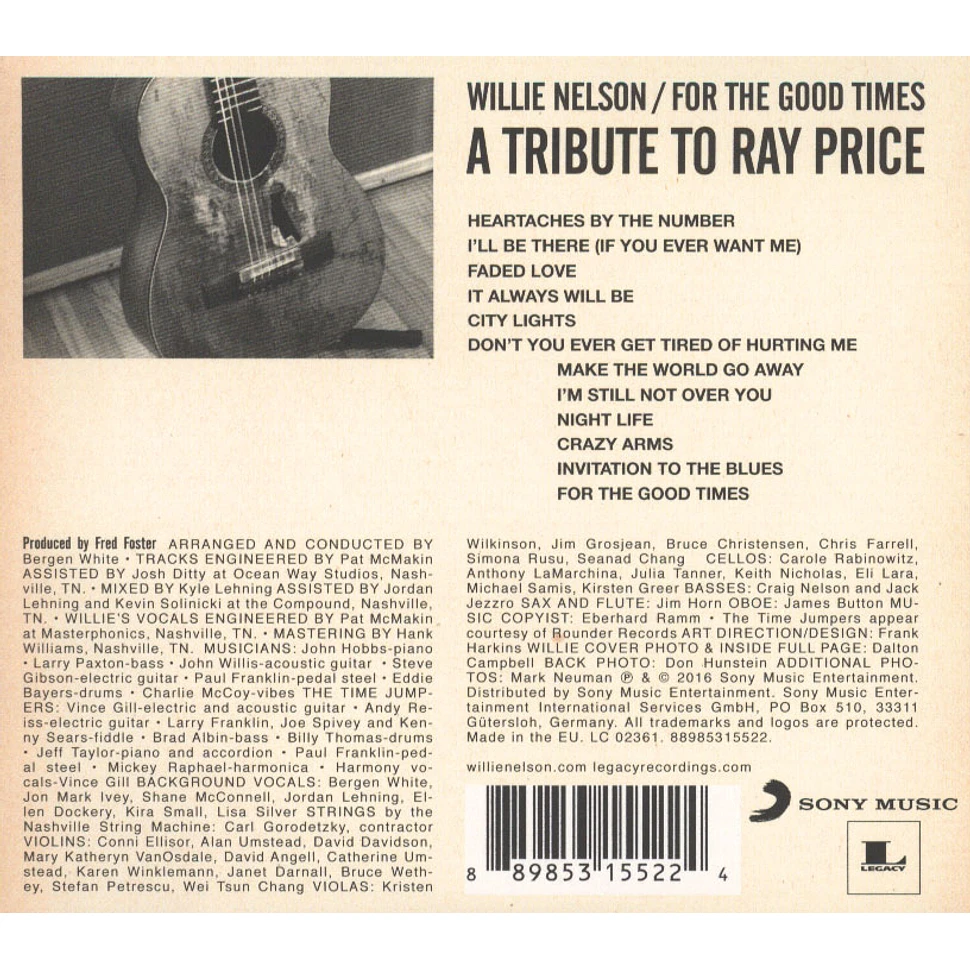 Willie Nelson - For The Good Times: A Tribute To Ray Price