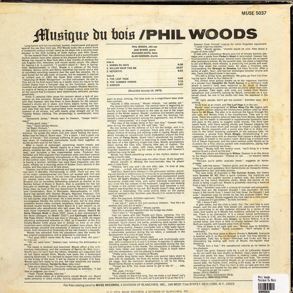 Phil Woods - Musique Du Bois